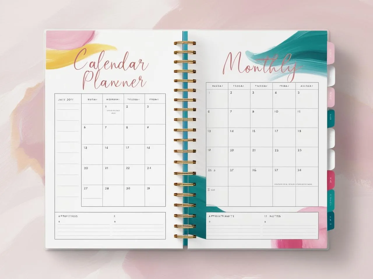 A calendar and planner laid out for organizing the new semester